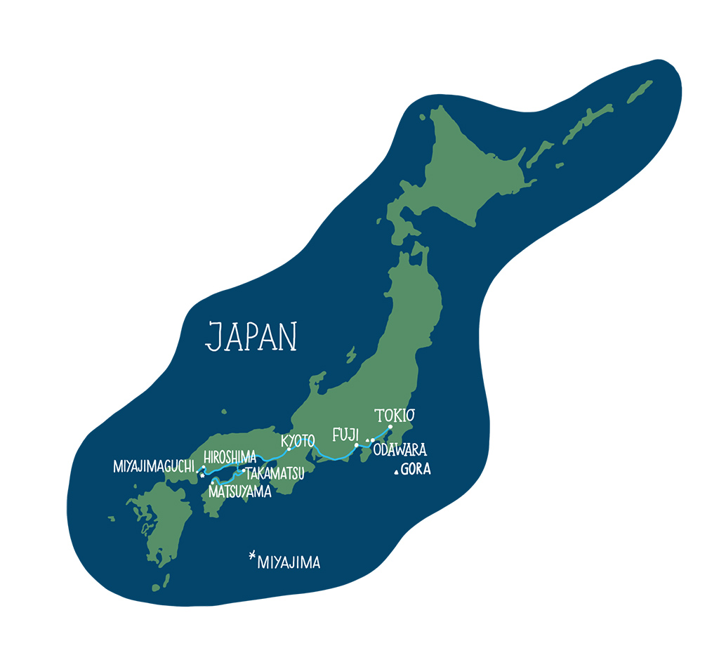 Japan Karte Illustration